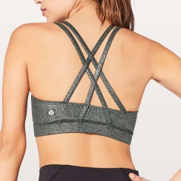 lululemon athletica Other - Lululemon Energy Bra Luminosity Foil Black Silver